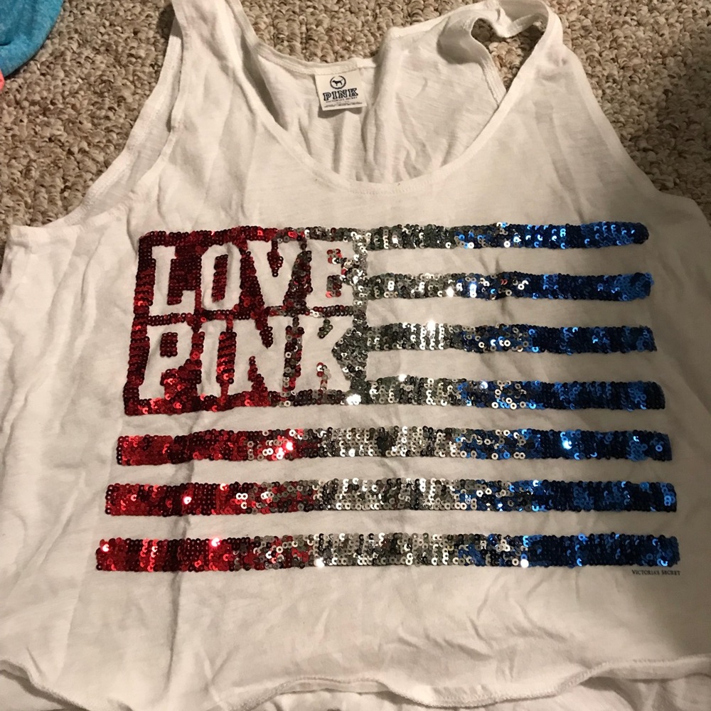 Love Pink sequined tanktop